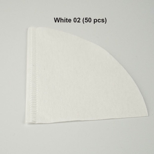 (Ready Stock)Coffee Filter Pour Over Paper V shape for V60 Dripper 01/02 Natural/White 50pcs 100pcs