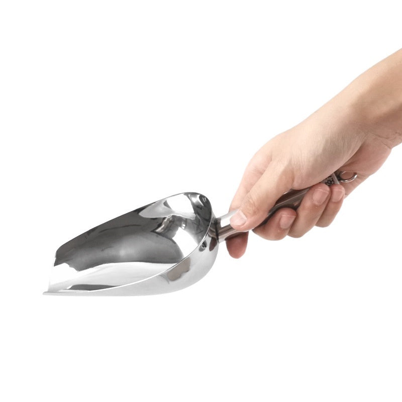 (Ready Stock)Ice Cube Scoop Food Scoop For Flour Rice Spice Stainless Steel 9/12 inch Kitchen Utensil Shovel