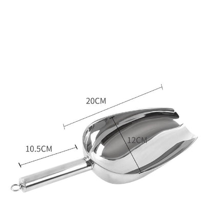 (Ready Stock)Ice Cube Scoop Food Scoop For Flour Rice Spice Stainless Steel 9/12 inch Kitchen Utensil Shovel