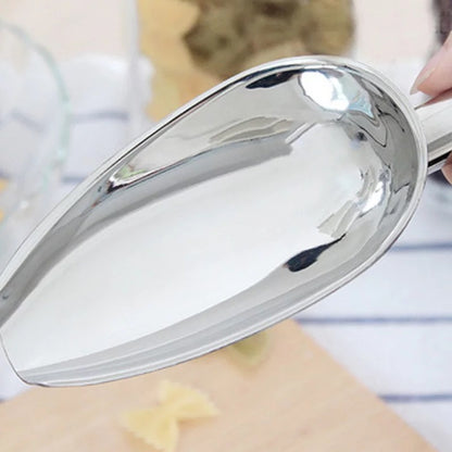 (Ready Stock)Ice Cube Scoop Food Scoop For Flour Rice Spice Stainless Steel 9/12 inch Kitchen Utensil Shovel