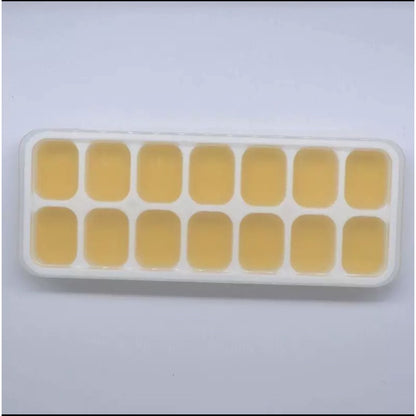 (Ready Stock)Silicone Ice Cube Tray Mold With Clear Cover Popsicle Kitchen Mould Fruit Maker Freezer