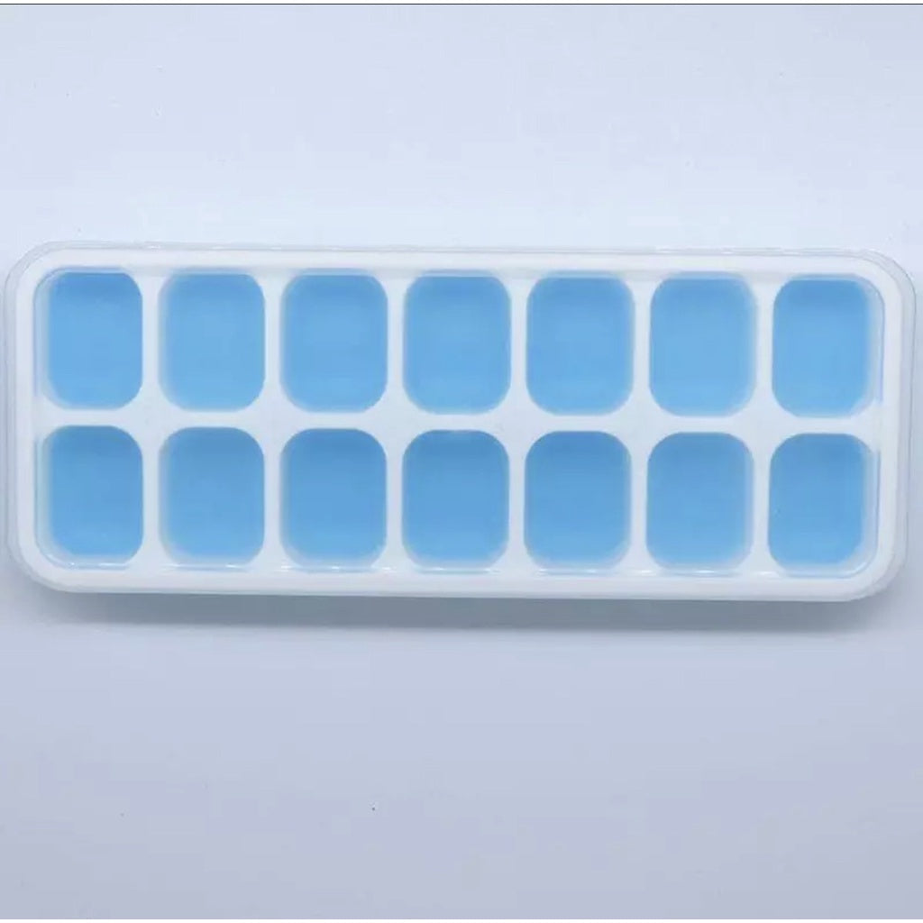 (Ready Stock)Silicone Ice Cube Tray Mold With Clear Cover Popsicle Kitchen Mould Fruit Maker Freezer