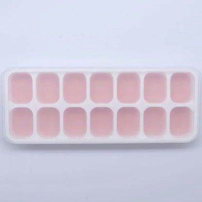 (Ready Stock)Silicone Ice Cube Tray Mold With Clear Cover Popsicle Kitchen Mould Fruit Maker Freezer