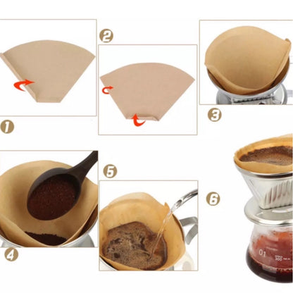 (Ready Stock)Espresso Coffee Hand Drip Filter Fan Shape Transparent Dripper 1-4 Cups 101 102 Brewing