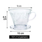 (Ready Stock)Espresso Coffee Hand Drip Filter Fan Shape Transparent Dripper 1-4 Cups 101 102 Brewing