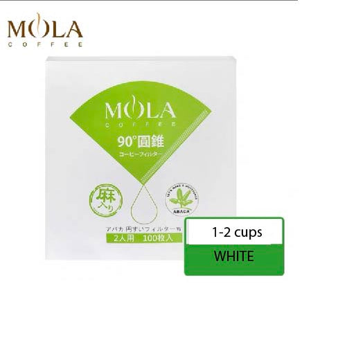 (Ready Stock)MOLA Coffee Filter Paper (ABACA, Bleached) 100pcs White Size 01 02