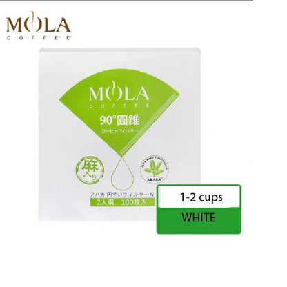 (Ready Stock)MOLA Coffee Filter Paper (ABACA, Bleached) 100pcs White Size 01 02