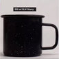 (Ready Stock)Espresso Coffee Tea Mug Enamel Nostalgic Retro Style Lightweight Outdoor 350ml 500ml