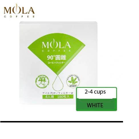 (Ready Stock)MOLA Coffee Filter Paper (ABACA, Bleached) 100pcs White Size 01 02