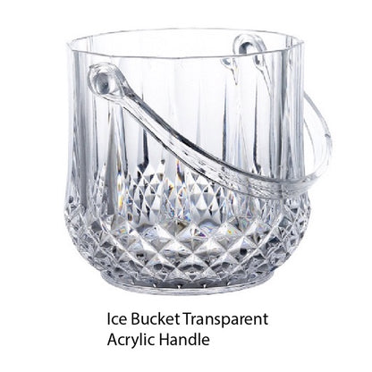 (Ready Stock)Acrylic Ice Bucket Transparent Quality Drinks Bar Storage Portable Handheld Container