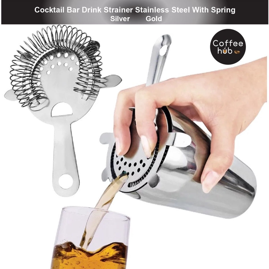 (READY STOCK)Bar Cocktail Drink Stainless Steel Strainer Mixed Drink Bar Tools Accesories