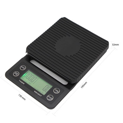 (Ready Stock)Coffee Espresso Kitchen Baking Digital Weighing Timer Tare Function Scale Accuracy 0.1 gram to 5000 gram