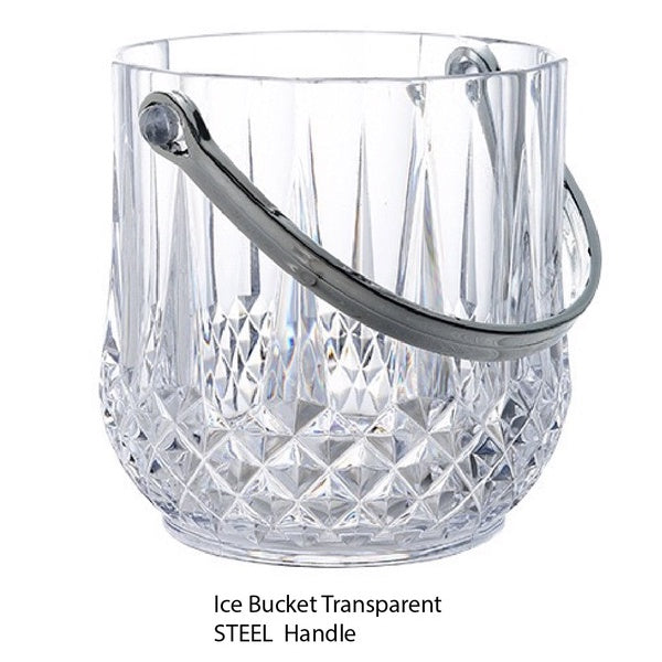 (Ready Stock)Acrylic Ice Bucket Transparent Quality Drinks Bar Storage Portable Handheld Container