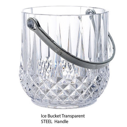 (Ready Stock)Acrylic Ice Bucket Transparent Quality Drinks Bar Storage Portable Handheld Container