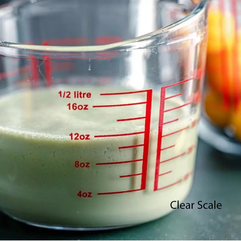 (READY STOCK)High Temperature Microwave Resistant Thick Glass Measuring Cup With Scale Kitchen Baking Transparent Jug