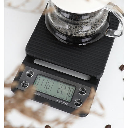 (Ready Stock)Coffee Espresso Kitchen Baking Digital Weighing Timer Tare Function Scale Accuracy 0.1 gram to 5000 gram