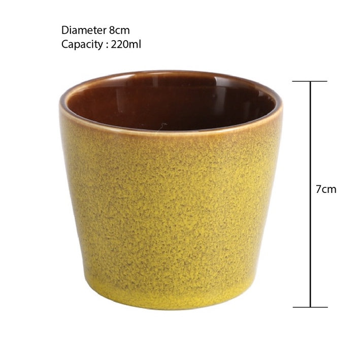 (Ready Stock)Espresso Coffee Tea Ceramic Underglaze Cup Mug Pottery Japanese Retro Style 170ml - 200ml