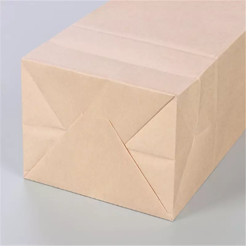 （READY STOCK)Brown Kraft Paper Takeaway Bags Gift Packaging Biscuit Bread Restaurant Cafe 100pcs