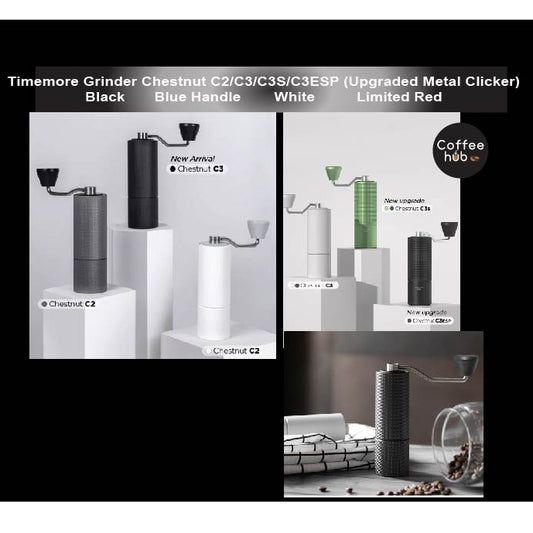 (Ready Stock)Coffee Espresso TIMEMORE Hand Grinder Chestnut C2/C3/ C3S/ C3ESP UPGRADED Metal Clicker