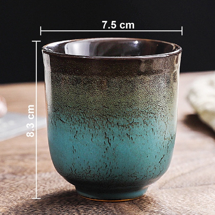 (Ready Stock)Espresso Coffee Tea Ceramic Underglaze Cup Mug Pottery Japanese Retro Style 170ml - 200ml