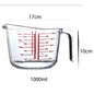 (READY STOCK)High Temperature Microwave Resistant Thick Glass Measuring Cup With Scale Kitchen Baking Transparent Jug