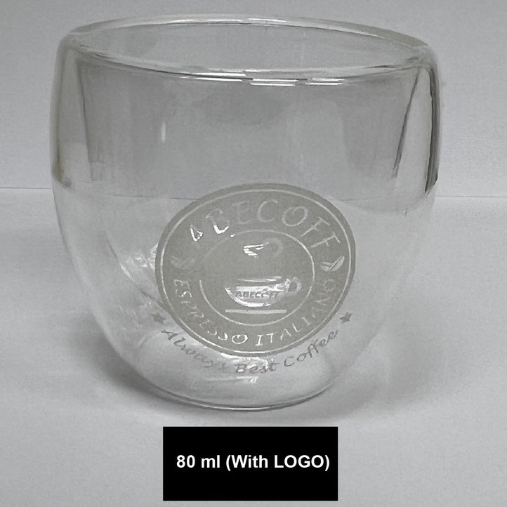 (Ready Stock)Coffee Espresso Tea Double Wall Borosilicate Glass Cup Mug Handle 80ml 150ml 250ml 350ml 450ml