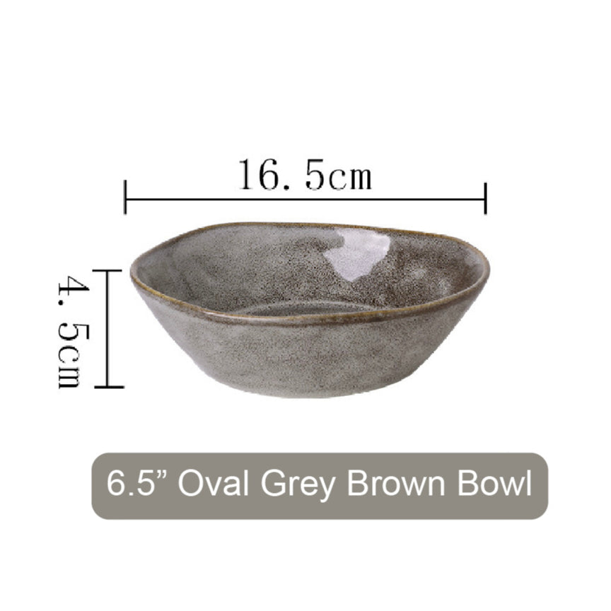 (READY STOCK)Japanese Ceramic Dish Set Household Large Ramen Bowl Rice Bowl Creative Tableware Set