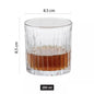 (Ready Stock)Coffee Juice Whiskey Wine Thickened Vertical Stripe Glass Retro Style 170ml 270ml 300ml 350ml 370ml