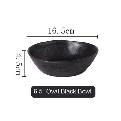 (READY STOCK)Japanese Ceramic Dish Set Household Large Ramen Bowl Rice Bowl Creative Tableware Set