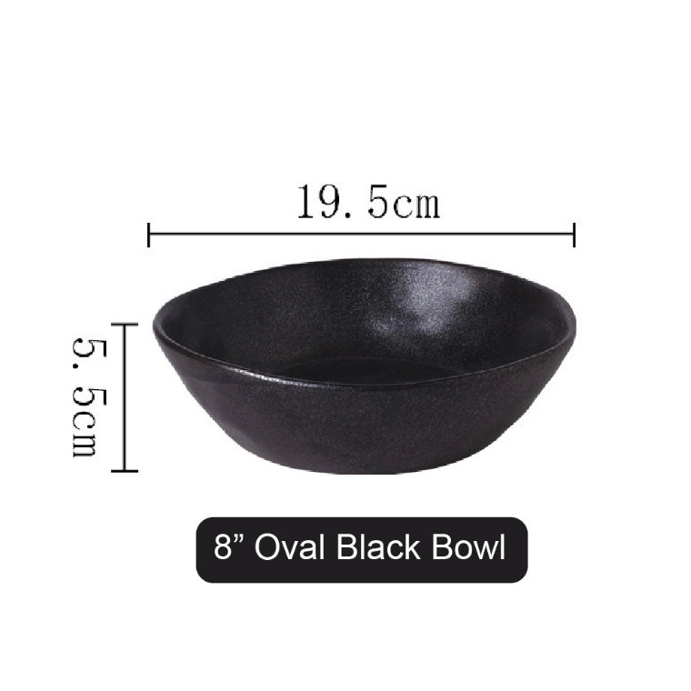 (READY STOCK)Japanese Ceramic Dish Set Household Large Ramen Bowl Rice Bowl Creative Tableware Set