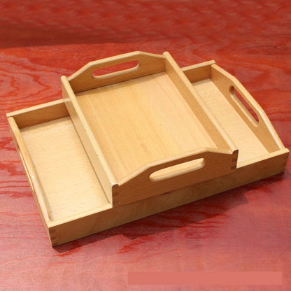 (READY STOCK)Beech Wooden Food Tray Rectangle Chopping Board Tea Trays Wood Plate Cake Decor Dishes Storage Tray