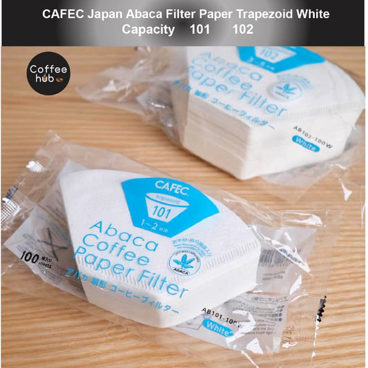 (Ready Stock)Cafec Japan ABACA Paper Filter Trapezoid 101 102 100 pcs