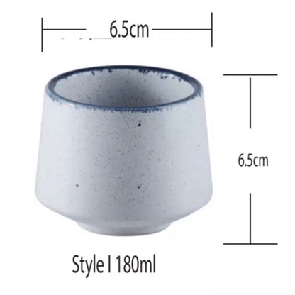 (Ready Stock)Espresso Coffee Tea Ceramic Underglaze Cup Mug Pottery Japanese Retro Style 180ml - 250ml