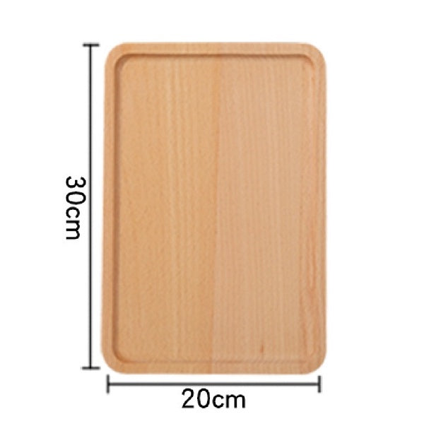 (READY STOCK)Beech Wooden Food Tray Rectangle Chopping Board Tea Trays Wood Plate Cake Decor Dishes Storage Tray