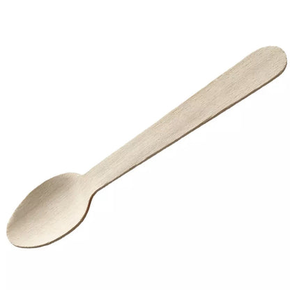 (READY STOCK)Wooden Cultery Party Take Away Spoon Fork Knife Biodegradable Disposable 16cm Length (100pcs)