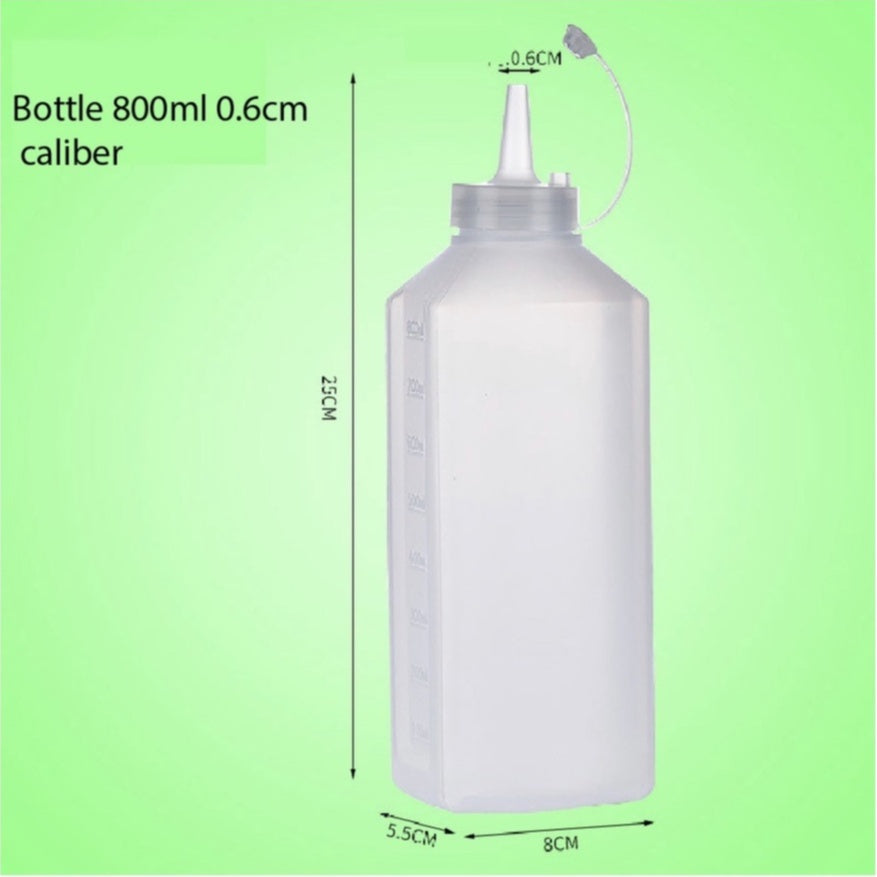 (READY STOCK)800/1000ml Plastic Condiment Bottles Squeeze Kitchen Leak Proof Seasoning Squeeze Bottle Dispenser Oil