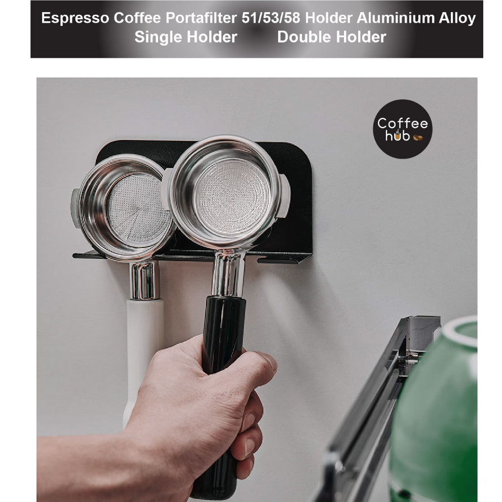 (READY STOCK)Coffee Espresso Bottomless Portafilter 51/53/58mm Wall Rack Holder Wall Mounted Barista Tool