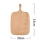 (READY STOCK)Beech Wooden Food Tray Rectangle Chopping Board Tea Trays Wood Plate Cake Decor Dishes Storage Tray