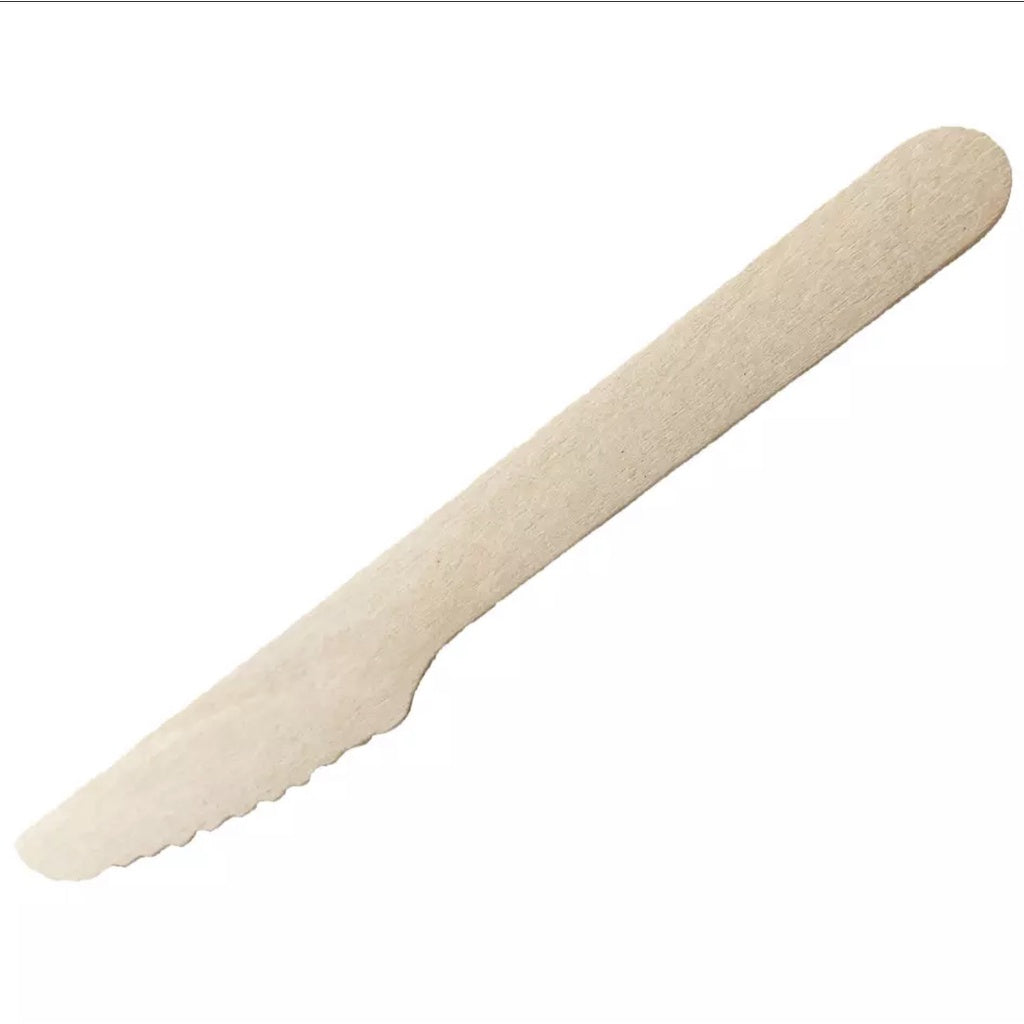 (READY STOCK)Wooden Cultery Party Take Away Spoon Fork Knife Biodegradable Disposable 16cm Length (100pcs)