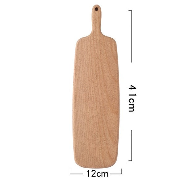 (READY STOCK)Beech Wooden Food Tray Rectangle Chopping Board Tea Trays Wood Plate Cake Decor Dishes Storage Tray