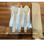 (READY STOCK)Wooden Cultery Party Take Away Spoon Fork Knife Biodegradable Disposable 16cm Length (100pcs)