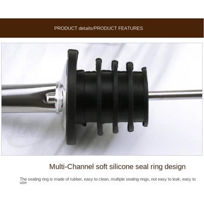 (Ready Stock)Wine Liquor Pourer Classic Bottle Tapered Spout Oil Wine Bottle Stopper Stainless Steel