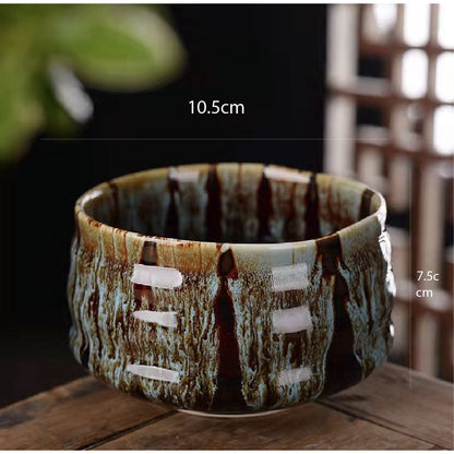 (Ready Stock)Matcha Ceramics Tea Bowl Chawan Japanese Style Green Tea Maker Matcha Latte 300ml 550ml Capacity