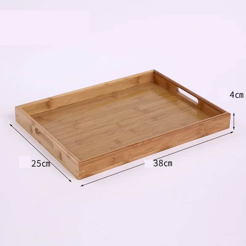 (READY STOCK)Beech Wooden Food Tray Rectangle Chopping Board Tea Trays Wood Plate Cake Decor Dishes Storage Tray