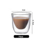 (Ready Stock)Coffee Espresso Tea Double Wall Borosilicate Glass Cup Mug Handle 80ml 150ml 250ml 350ml 450ml