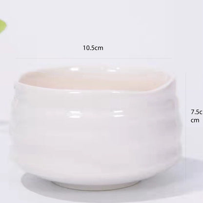 (Ready Stock)Matcha Ceramics Tea Bowl Chawan Japanese Style Green Tea Maker Matcha Latte 300ml 550ml Capacity