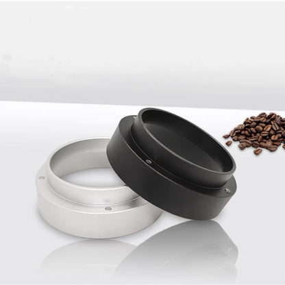 (Ready Stock)Coffee Espresso Aluminium Dosing Ring Magnetic Funnel Silver Black 51mm 53mm 58mm