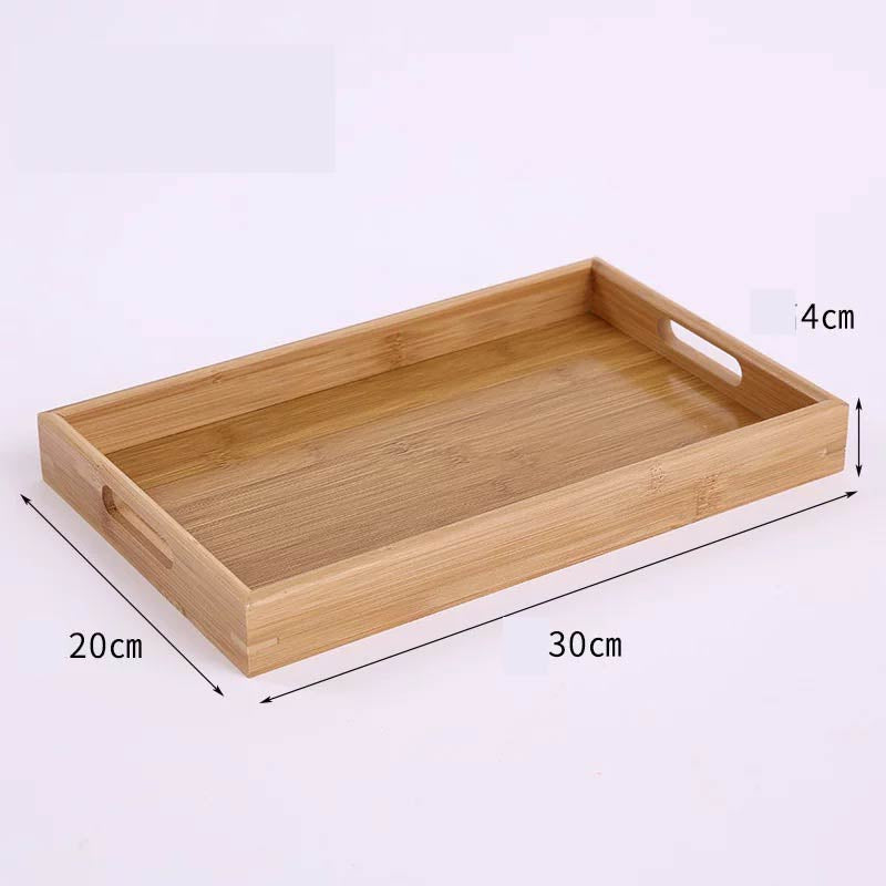 (READY STOCK)Beech Wooden Food Tray Rectangle Chopping Board Tea Trays Wood Plate Cake Decor Dishes Storage Tray