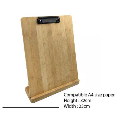 (Ready Stock)Wooden Holder Menu Service Stand Support Notes Clamps A4 A5 Restaurant Cafe Sign Display