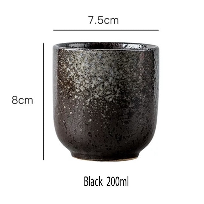 (Ready Stock)Espresso Coffee Tea Ceramic Underglaze Cup Mug Pottery Japanese Retro Style 180ml - 250ml